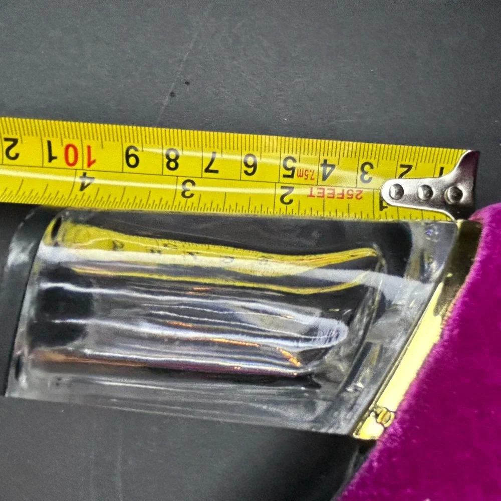 New Wide Calf Size 8W Pink Magenta Velvet With Clear Chunky Heel Boots - Picture 10 of 16